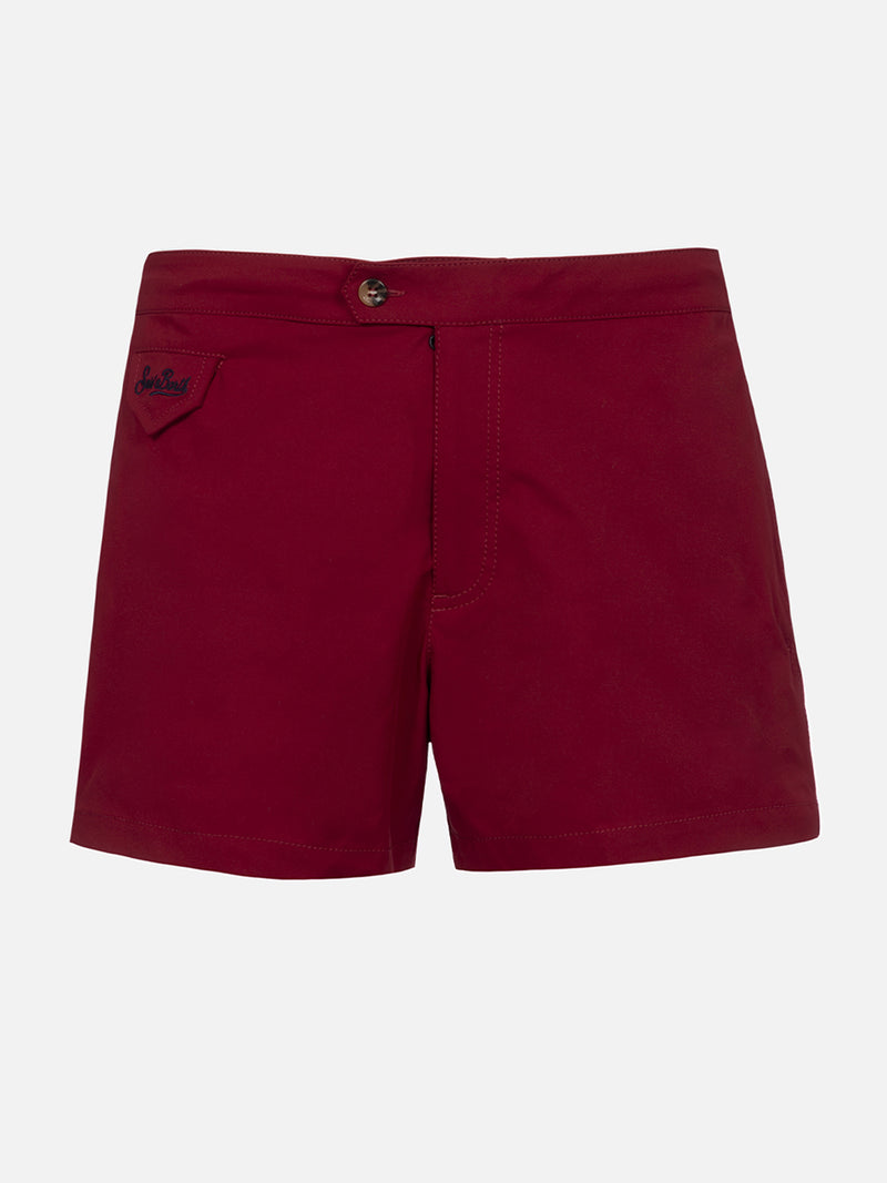 Pantaloncini da bagno uomo Harrys dal taglio aderente bordeaux