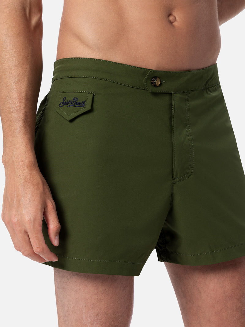 Herren-Badeshorts mit figurbetontem Schnitt in Militärgrün von Harrys