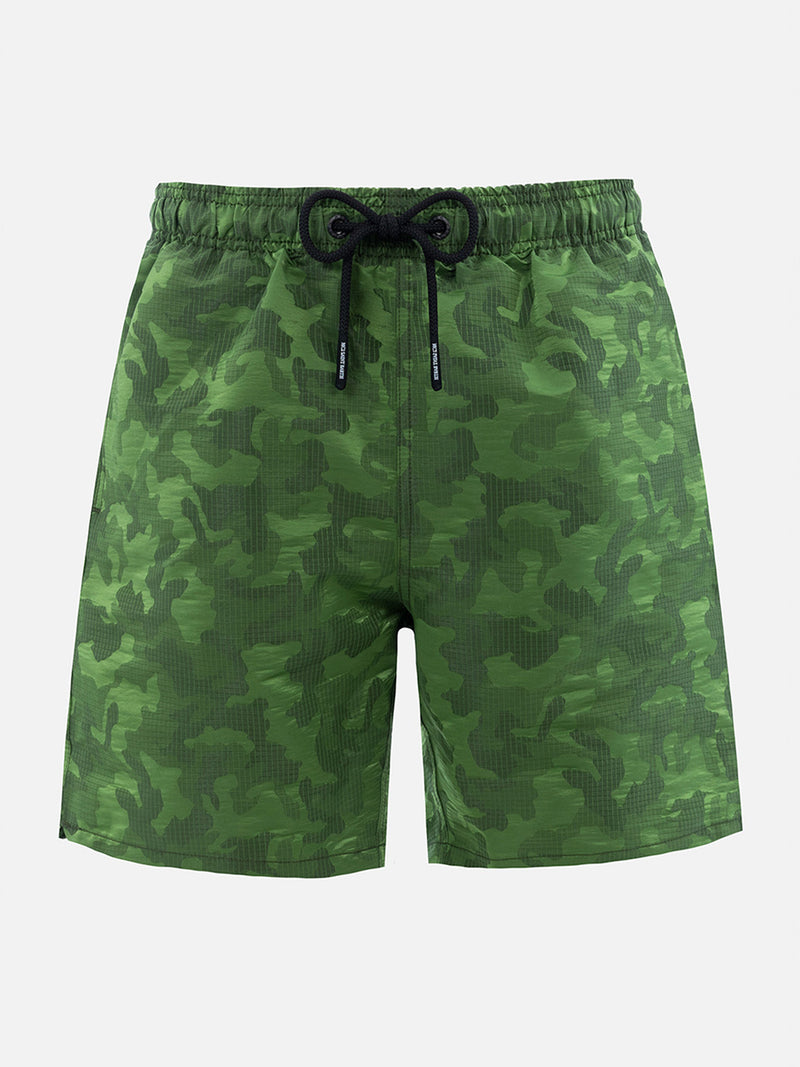 Herren-Badeshorts aus Ripstop-Stoff Harbor The Riviera mit Tarn-Jacquard-Print