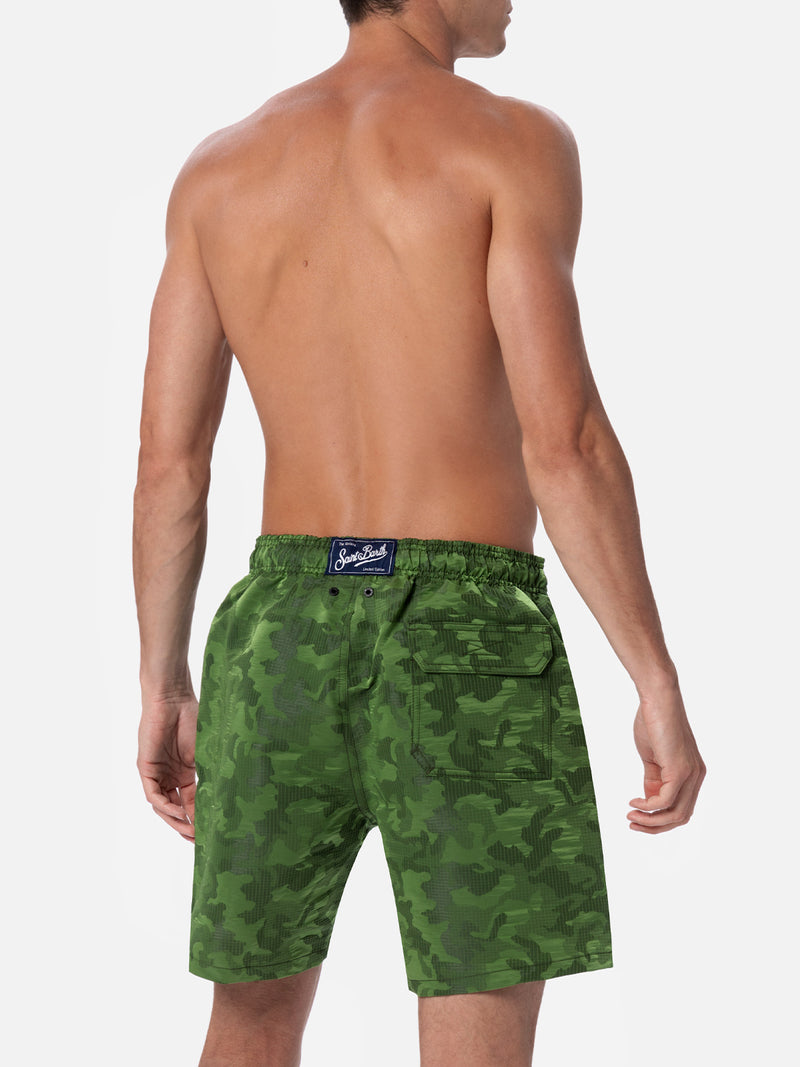 Herren-Badeshorts aus Ripstop-Stoff Harbor The Riviera mit Tarn-Jacquard-Print