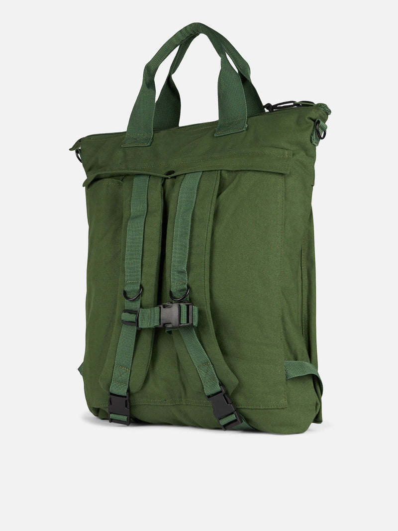 Military green canvas backpack