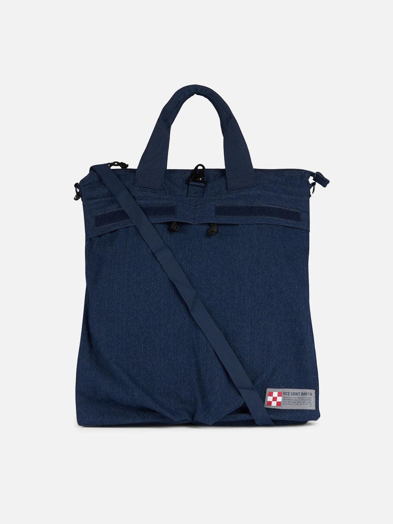 Denim canvas backpack