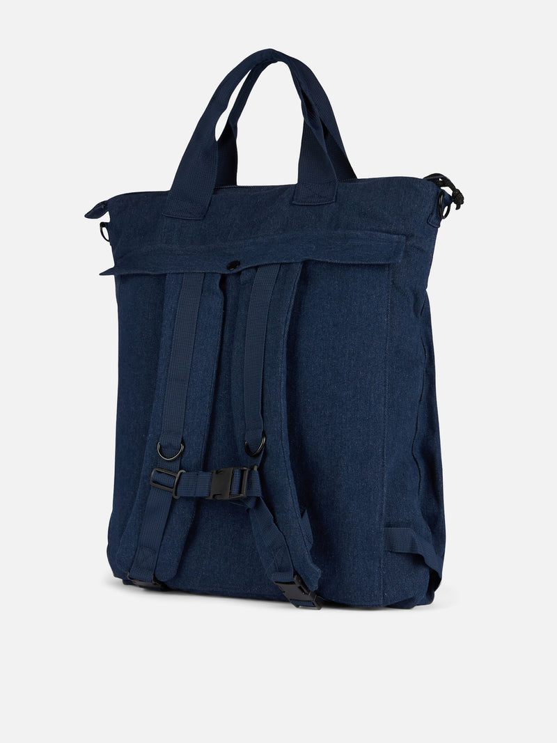 Denim canvas backpack