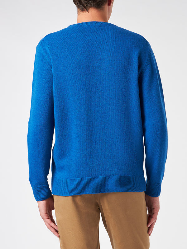 Man crewneck sweater with Mi sono sbagliato jacquard