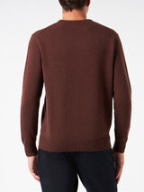 Man crewneck sweater with Sei Come la mia Moto embroidery