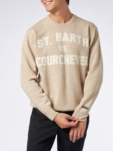 Man sweater with St. Barth VS Courchevel jacquard