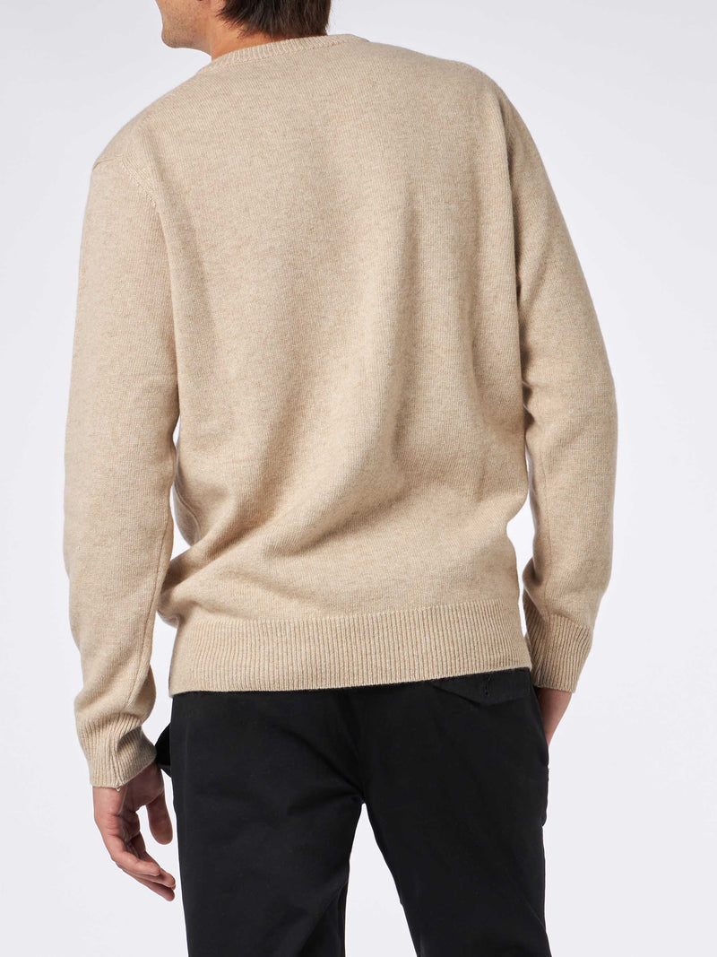 Man sweater with Paris to St.Barth front print