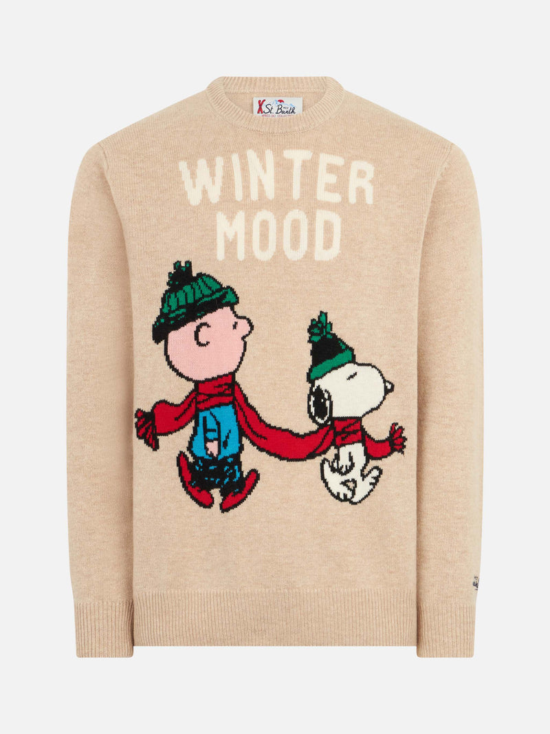 Man crewneck sweater with Snoopy and Charlie jacquard print | SNOOPY - ©PEANUTS SPECIAL EDITION