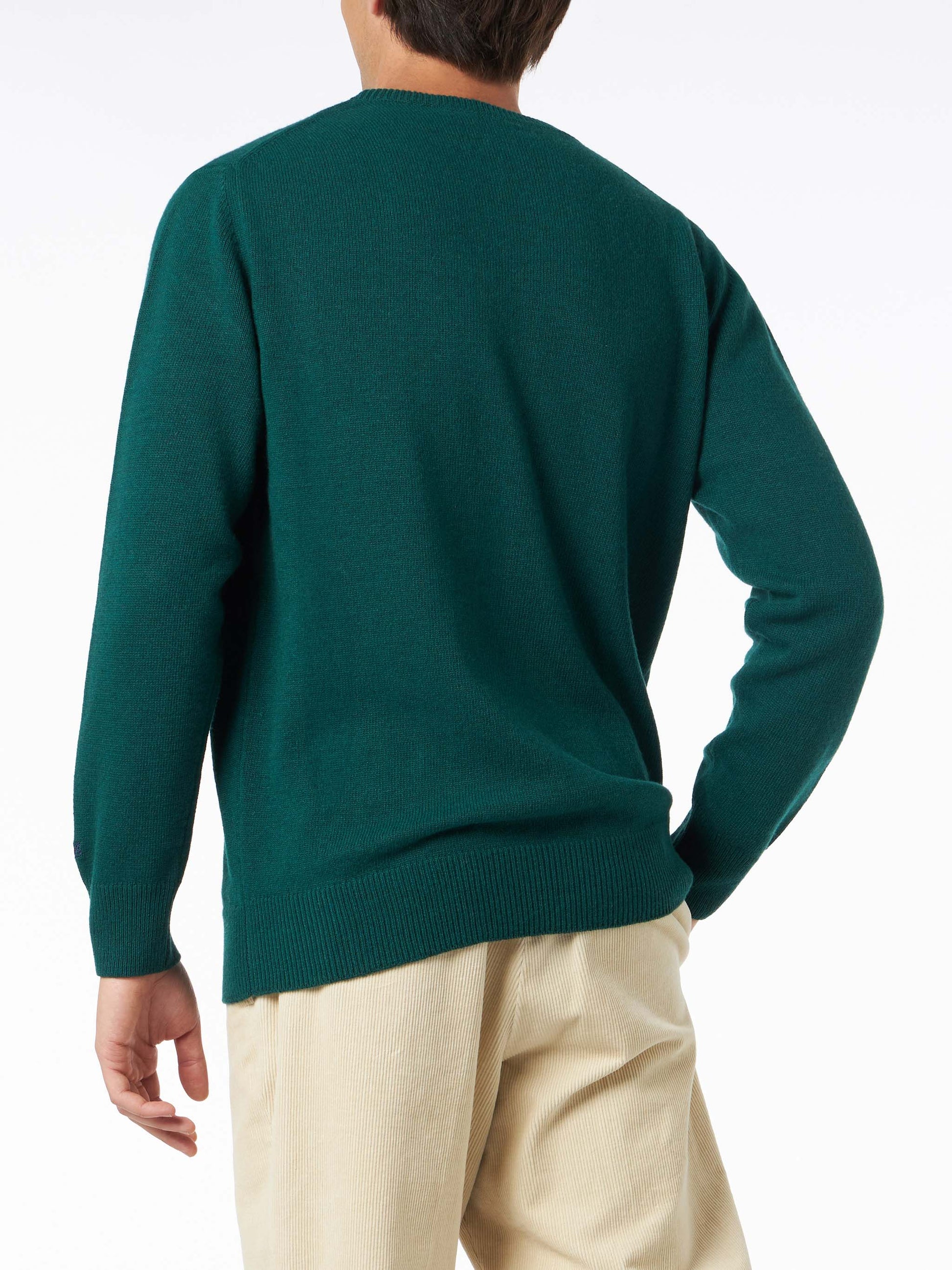 Man crewneck sweater with Courma mountains jacquard - MC2 Saint Barth