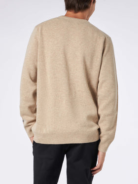 Herrenpullover mit Pinguin-Aufdruck und „Family is everything“-Stickerei