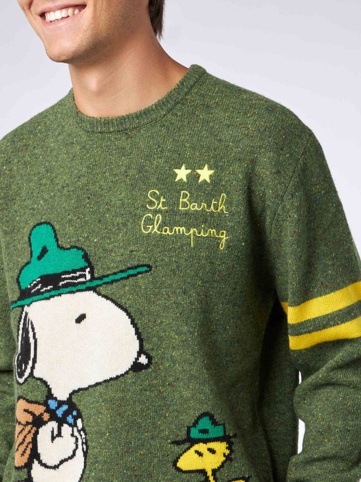 Maglione da uomo donegal girocollo con stampa jacquard Snoopy | SNOOPY - EDIZIONE SPECIALE ©PEANUTS