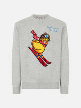 Man crewneck sweater with Crypto Ducky jacquard print | CRYPTO PUPPETS SPECIAL EDITION