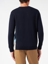 Man crewneck sweater with Turbone jacquard