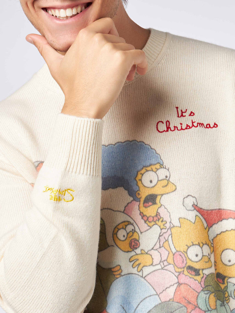 Man crewneck sweater with The Simpson family jacquard print | THE SIMPSONS SPECIAL EDITION