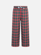 Kid pajama pants with tartan print