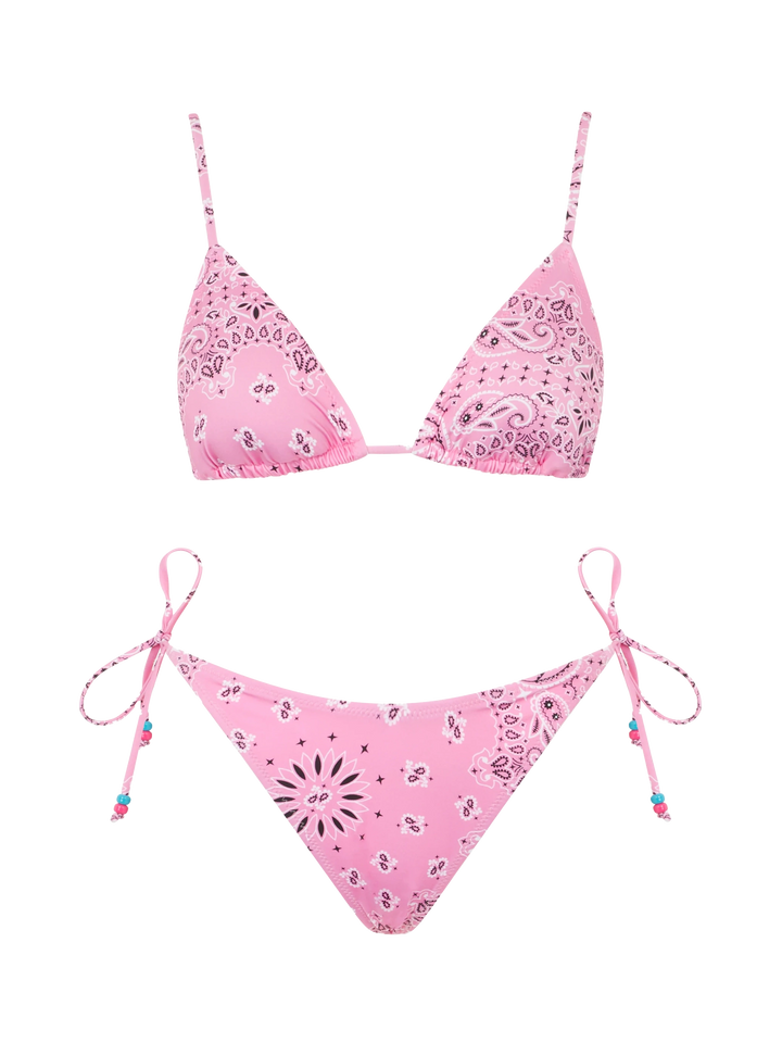 Woman triangle bikini with bandanna print - MC2 Saint Barth