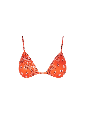 Top donna a triangolo arancione