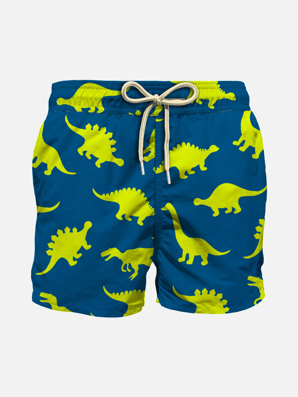 Leichte Badeshorts für Jungen mit Mikro-Dinosaurier-Print