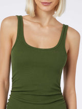 Woman ribbed cotton jersey tank dress