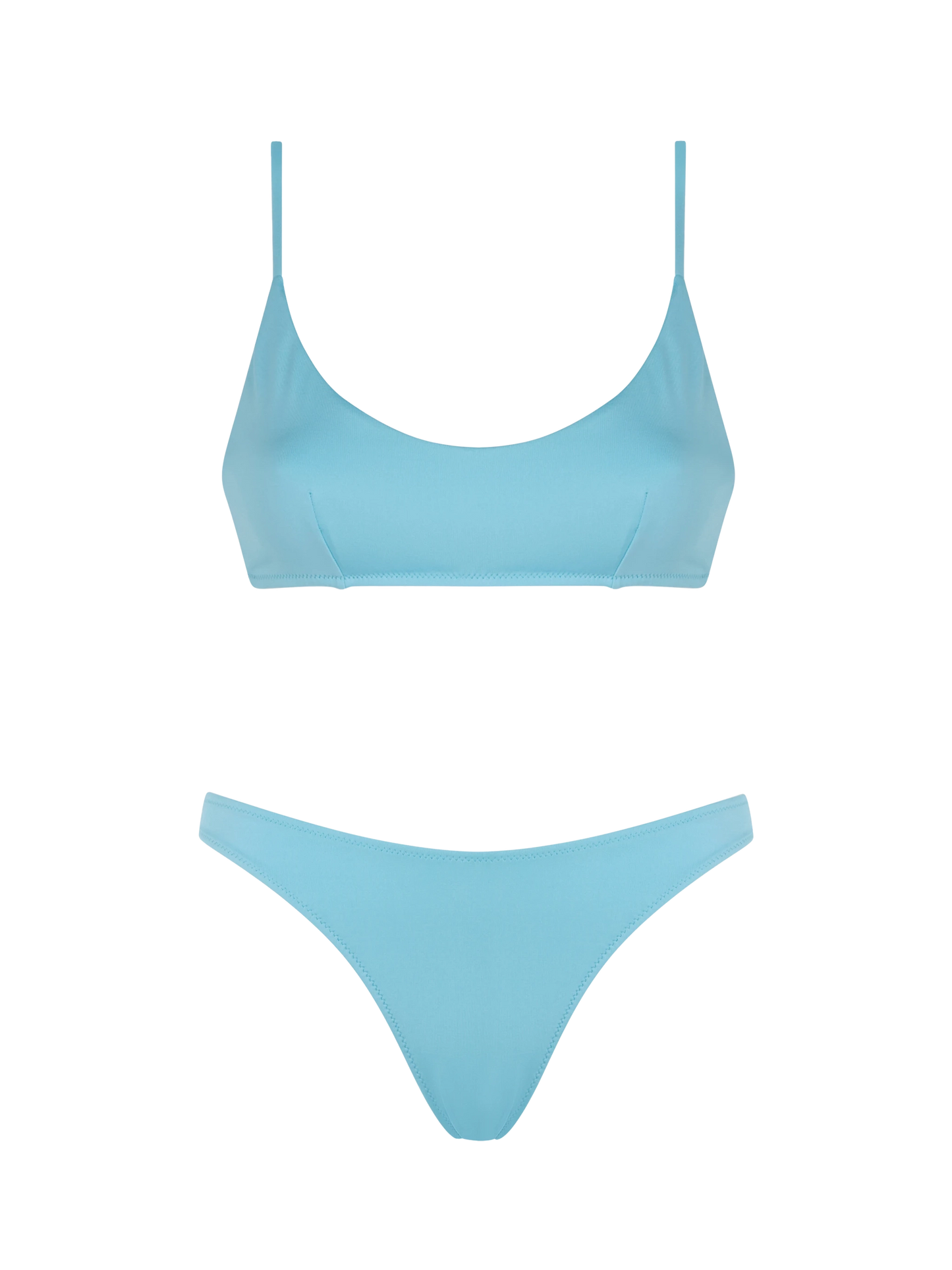Bikini da donna a bralette colore azzurro