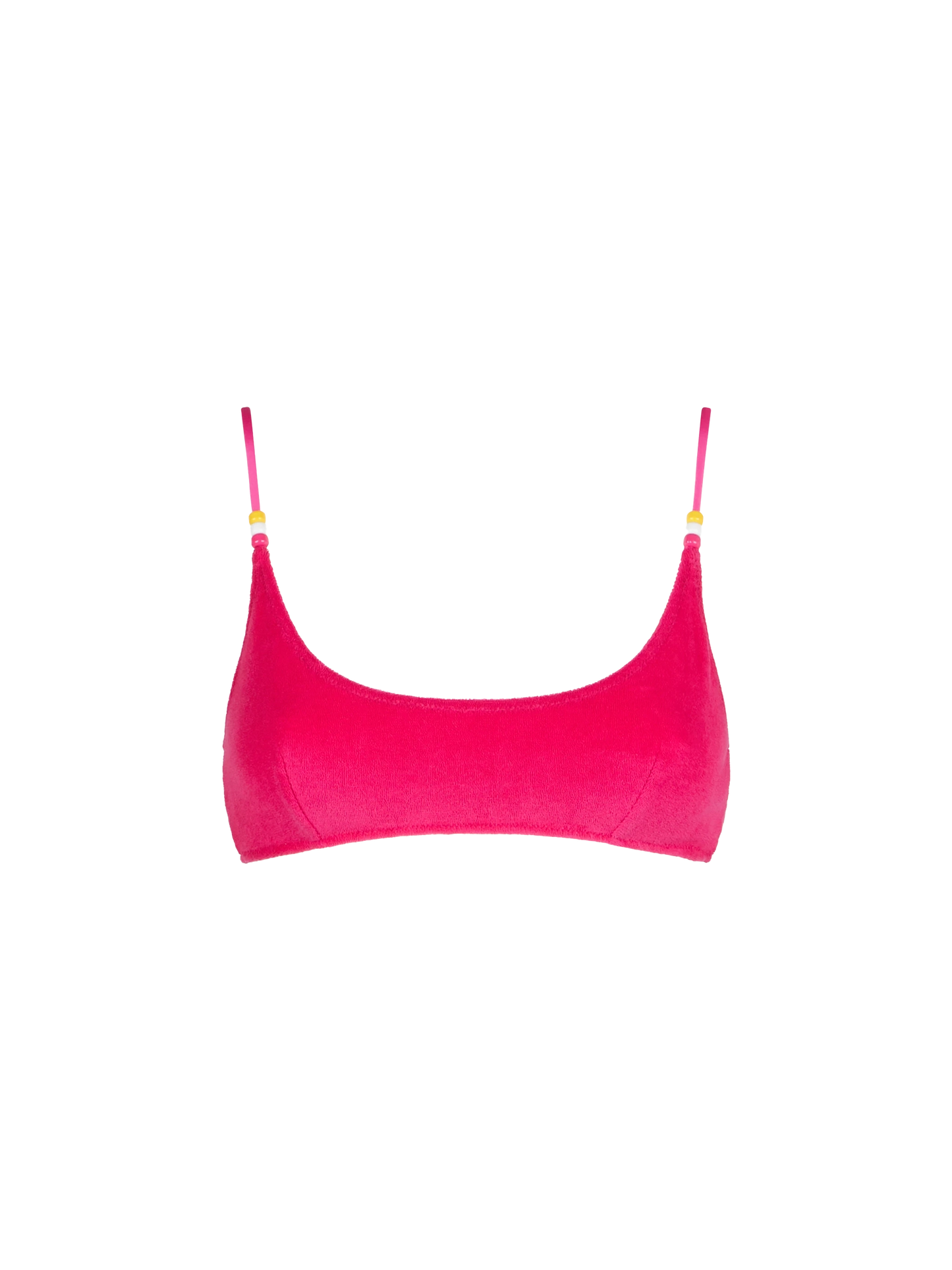Costume da bagno bralette in spugna fucsia per donna