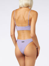 Lilac lurex bralette bikini