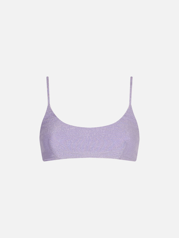 Fliederfarbenes Lurex-Bralette