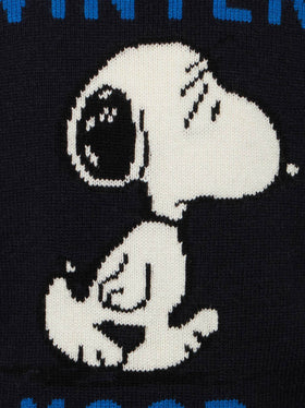 Blue navy Snoopy Winter mood sweater for boy - Special edition - MC2 Saint Barth