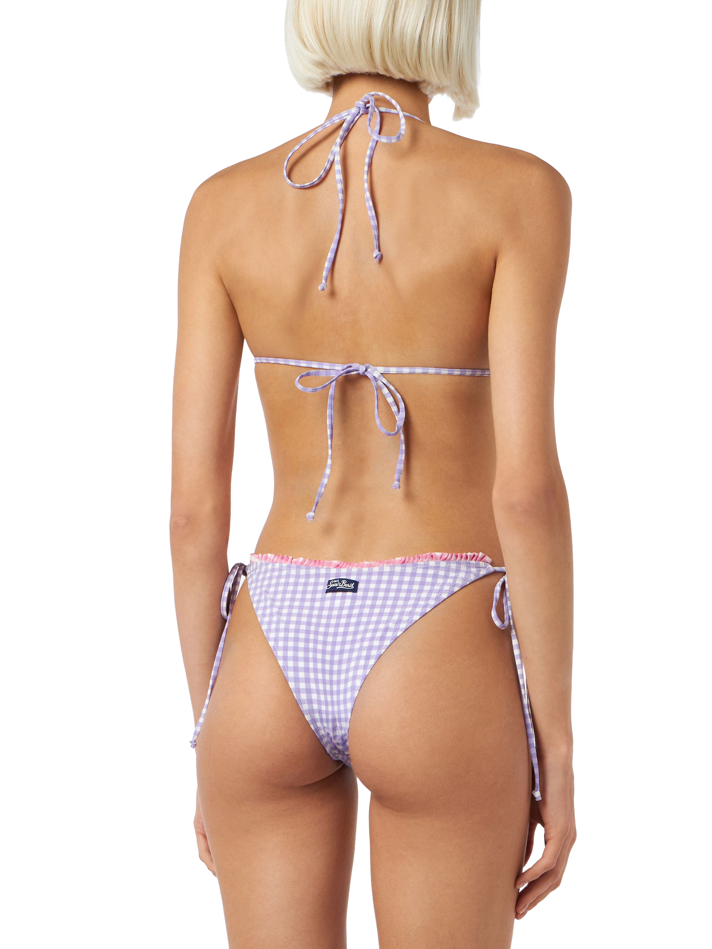 Gingham triangle bikini
