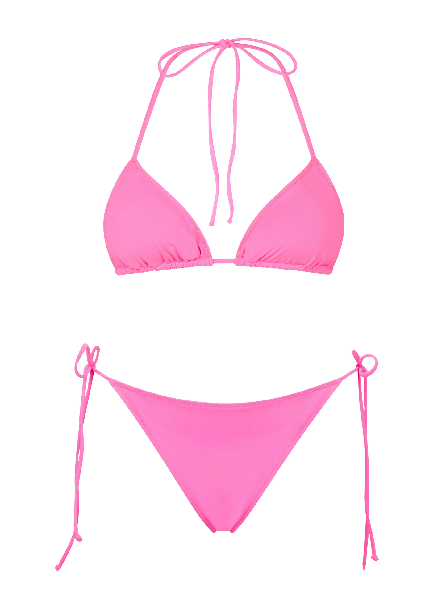 Damen-Triangel-Bikini in Neonrosa