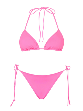 Damen-Triangel-Bikini in Neonrosa