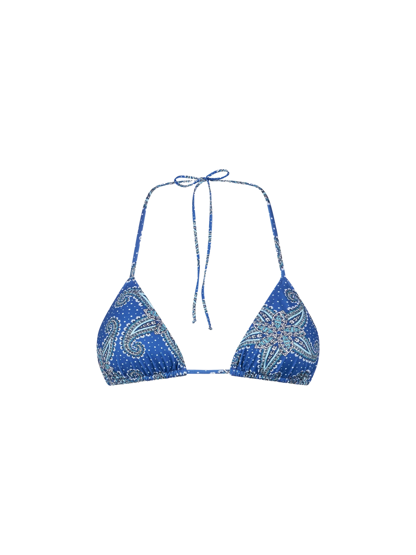 Top a triangolo donna con stampa stelle paisley