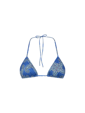 Top a triangolo donna con stampa stelle paisley