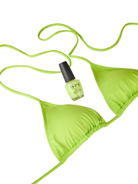 Lindgrüner Triangel-Bikini für Damen