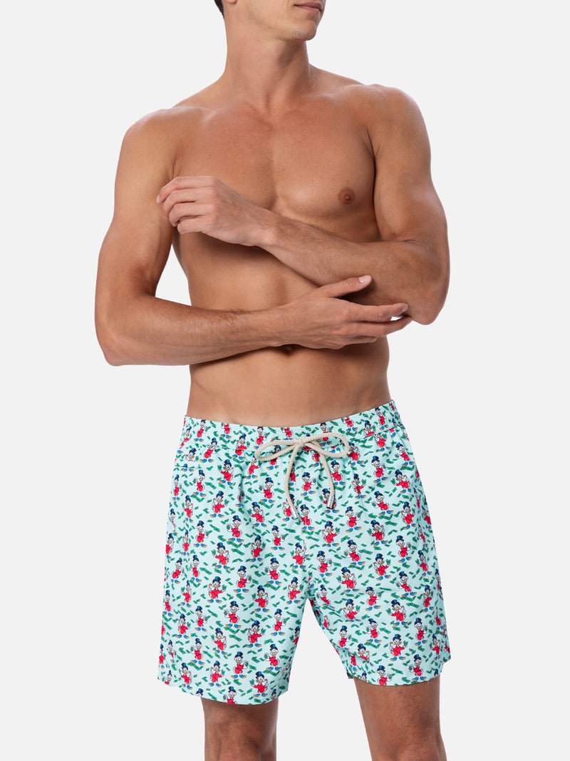 Man lightweight fabric swim-shorts Lighting Micro Fantasy with Scrooge print | DISNEY SPECIAL EDITION