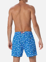 Man lightweight fabric swim-shorts Lighting Micro Fantasy with padel winner print