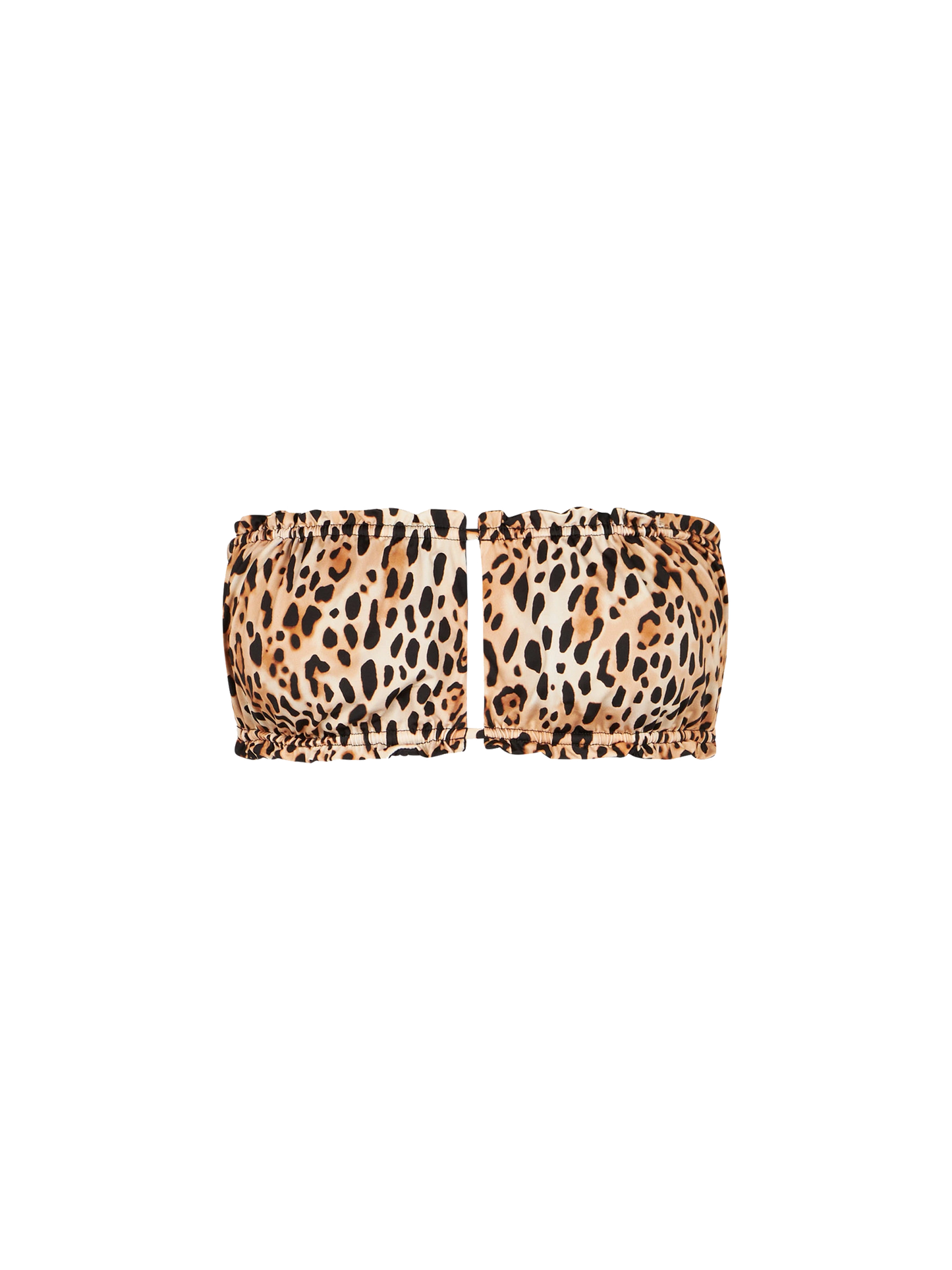 Costume da bagno donna top a fascia con stampa leopardata