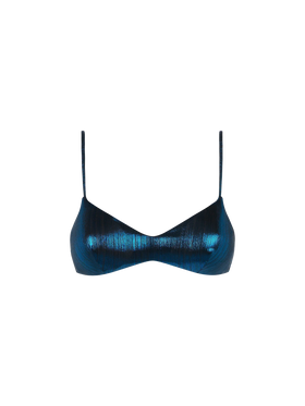 Woman lamina blue bralette top