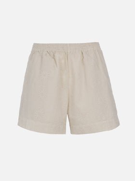 Woman Sangallo cotton pull up shorts Meave - MC2 Saint Barth