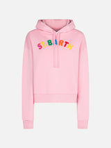 Terry hoodie with print