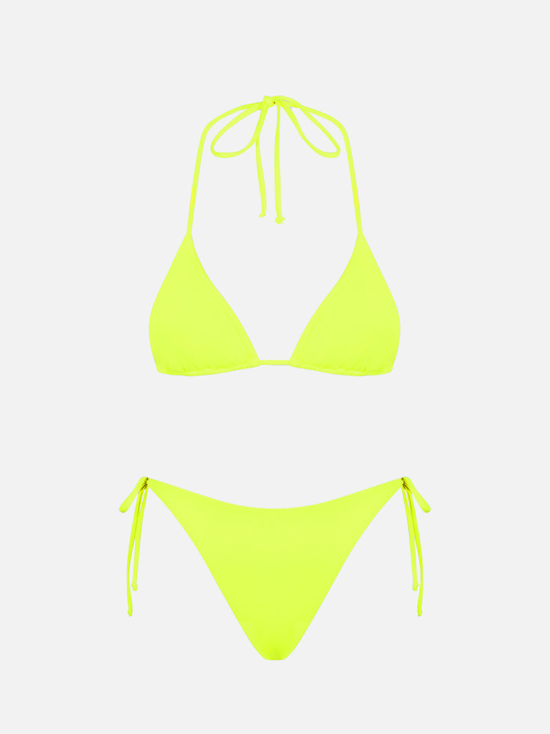 Damen-Triangel-Bikini in Neongelb