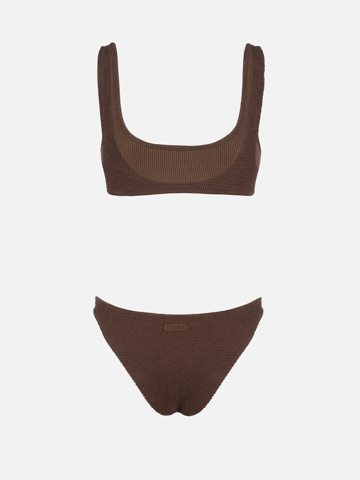 Bikini de bralette arrugado marrón de mujer Naima Elise 
