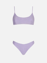 Bikini a bralette lurex lilla