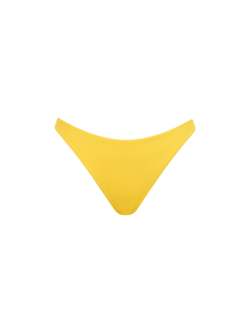 Woman yellow cheeky swim briefs