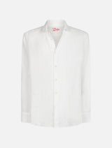 Camicia da uomo in lino bianco Pamplona