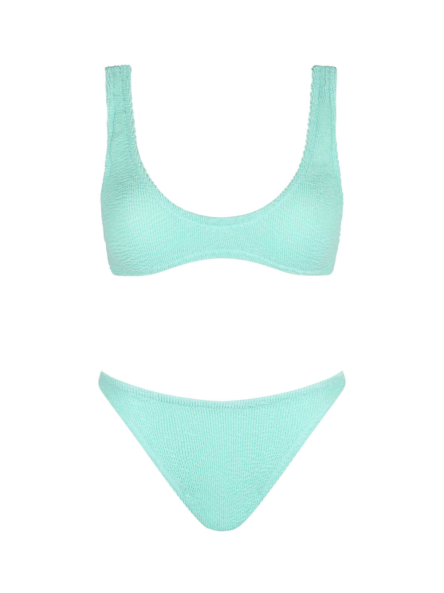 Salbeigrüner, winziger Crinkle-Bikini für Damen von Pamy Naomi