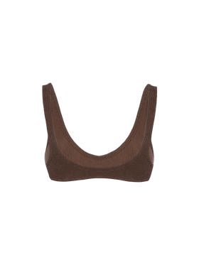 Bralette da donna marrone stropicciato Pamy