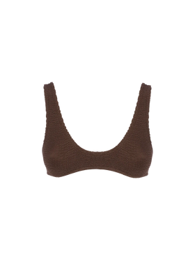 Bralette da donna marrone stropicciato Pamy