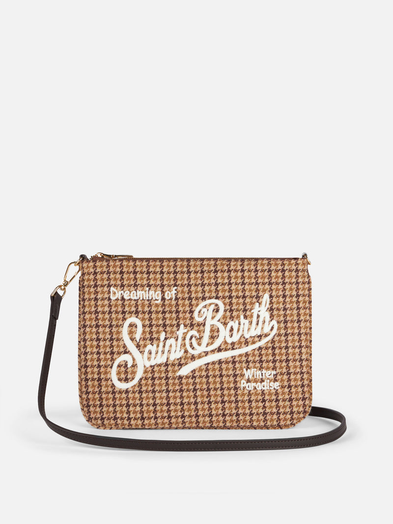 Pouch a tracolla  Parisienne con motivo mini check