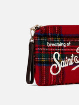 Pouch a tracolla Parisienne con motivo tartan